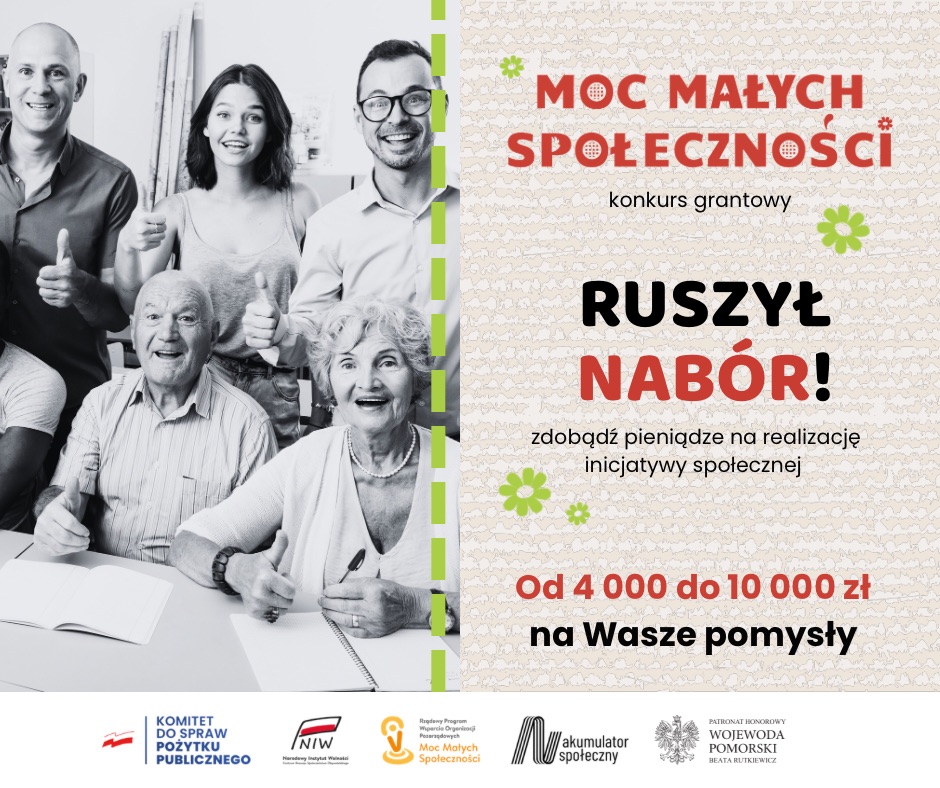 [PRZEDŁUŻONY] Wystartował nabór w konkursie Funduszu AKUMULATOR SPOŁECZNY – Moc Małych Społeczności!